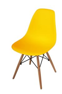 Cadeira Fixa Eiffel Madeira - Amarela