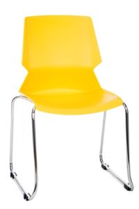 Cadeira Decorativa Empilhável - Amarela
