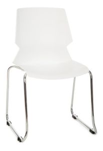 Cadeira Decorativa Empilhável - Branca